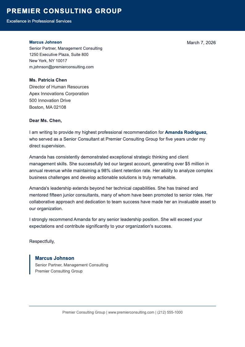 Corporate navy recommendation